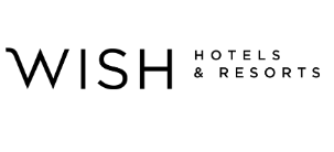 Logo da marca Wish em preto com tipografia estilizada